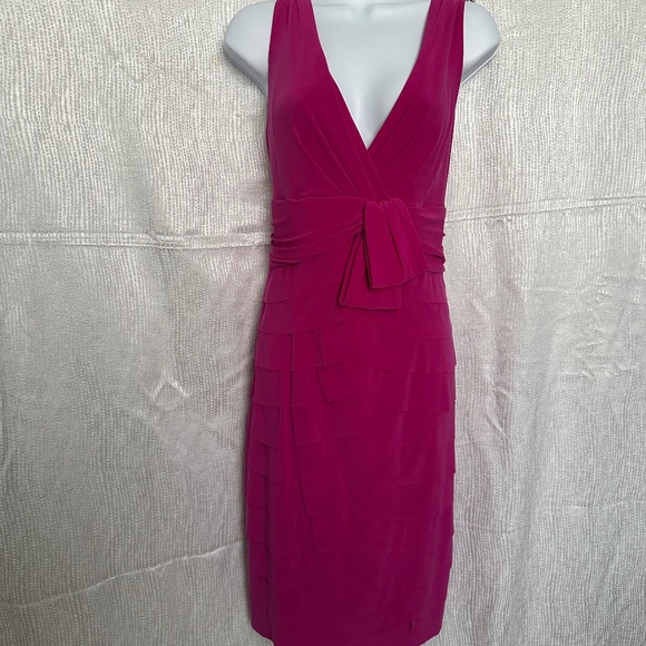 Jones Wear Dress, sleeveless fuchsia colored dress, size 14 - Picture 1 of 5
